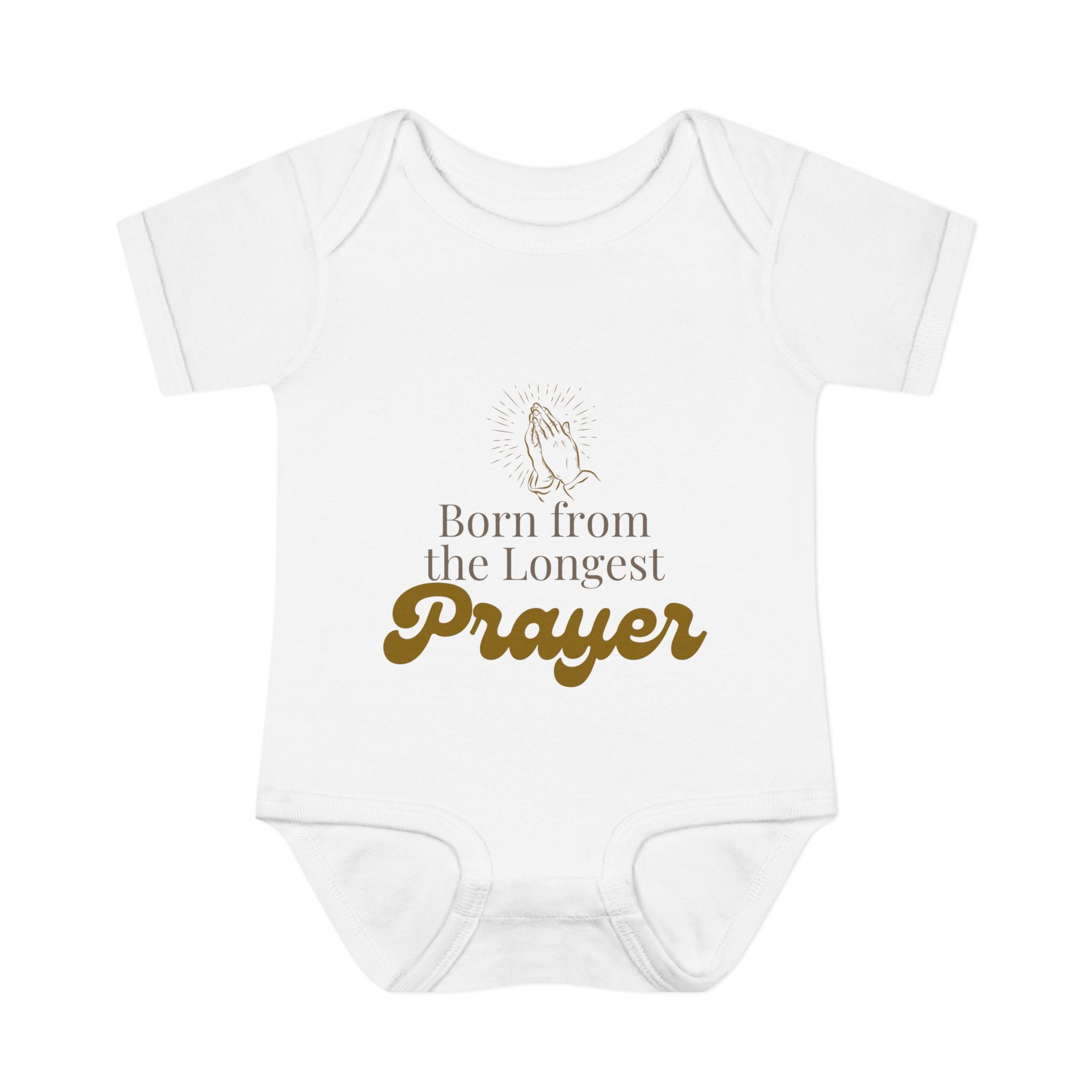 "Born From the Longest Prayer" Baby Bodysuit