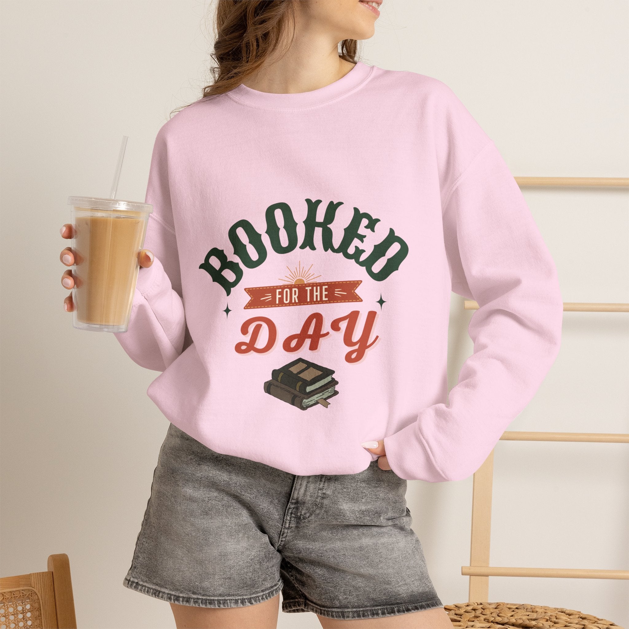 “Booked for the Day” Cozy Reader Sweatshirt