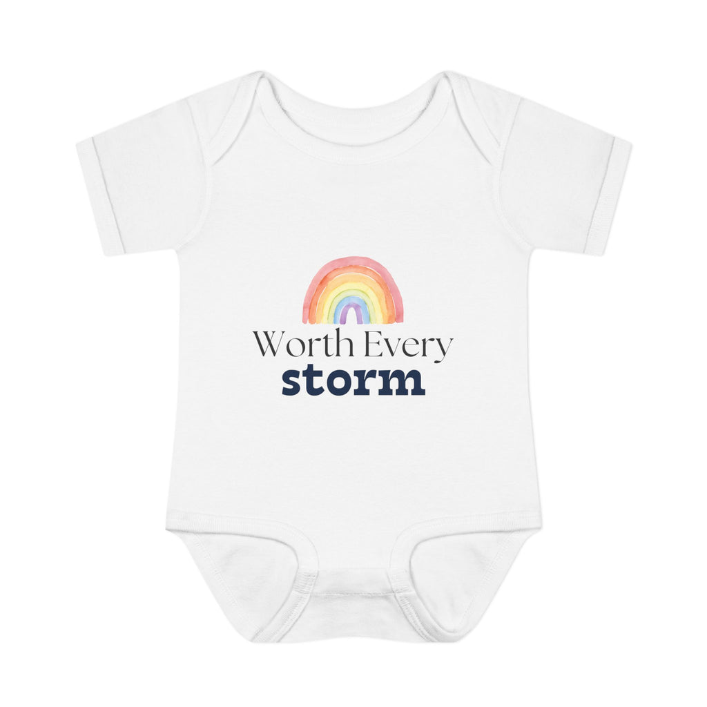 "Worth Every Storm" Rainbow Baby Bodysuit