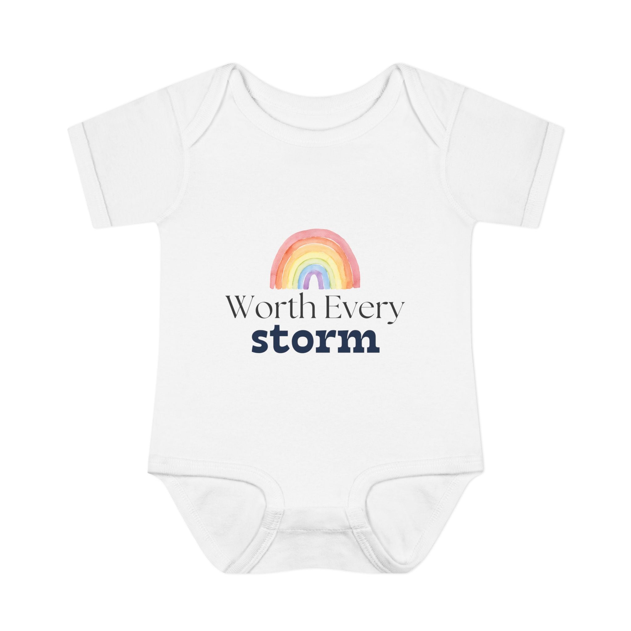 "Worth Every Storm" Rainbow Baby Bodysuit