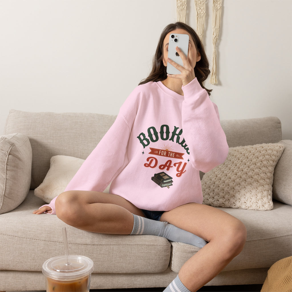 “Booked for the Day” Cozy Reader Sweatshirt