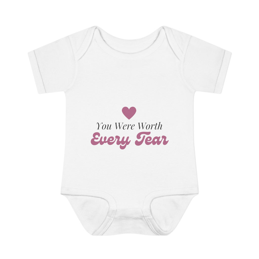 "You Were Worth Every Tear" Rainbow Baby Bodysuit
