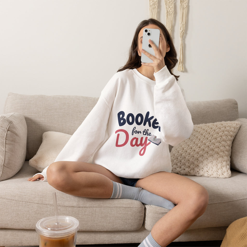 “Booked for the Day” Cozy Reader Sweatshirt
