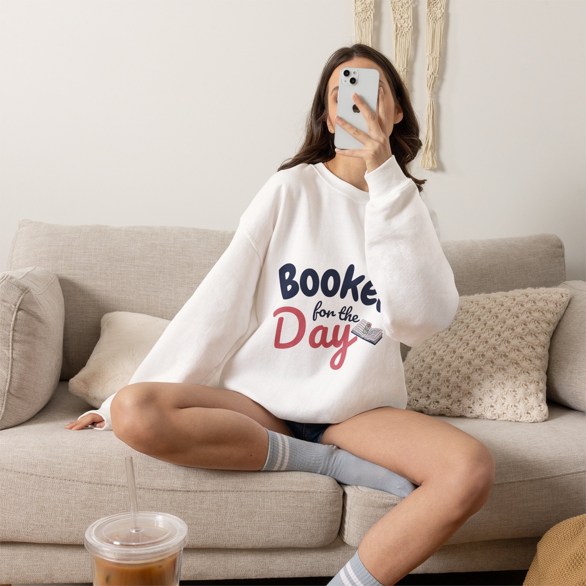 “Booked for the Day” Cozy Reader Sweatshirt