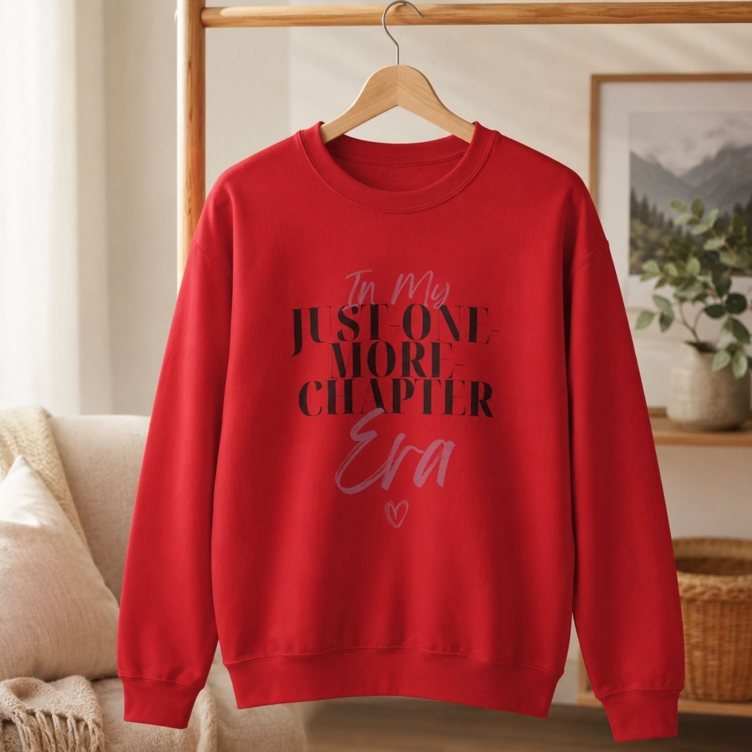 “In My Just-One-More-Chapter Era” Cozy Reader Sweatshirt