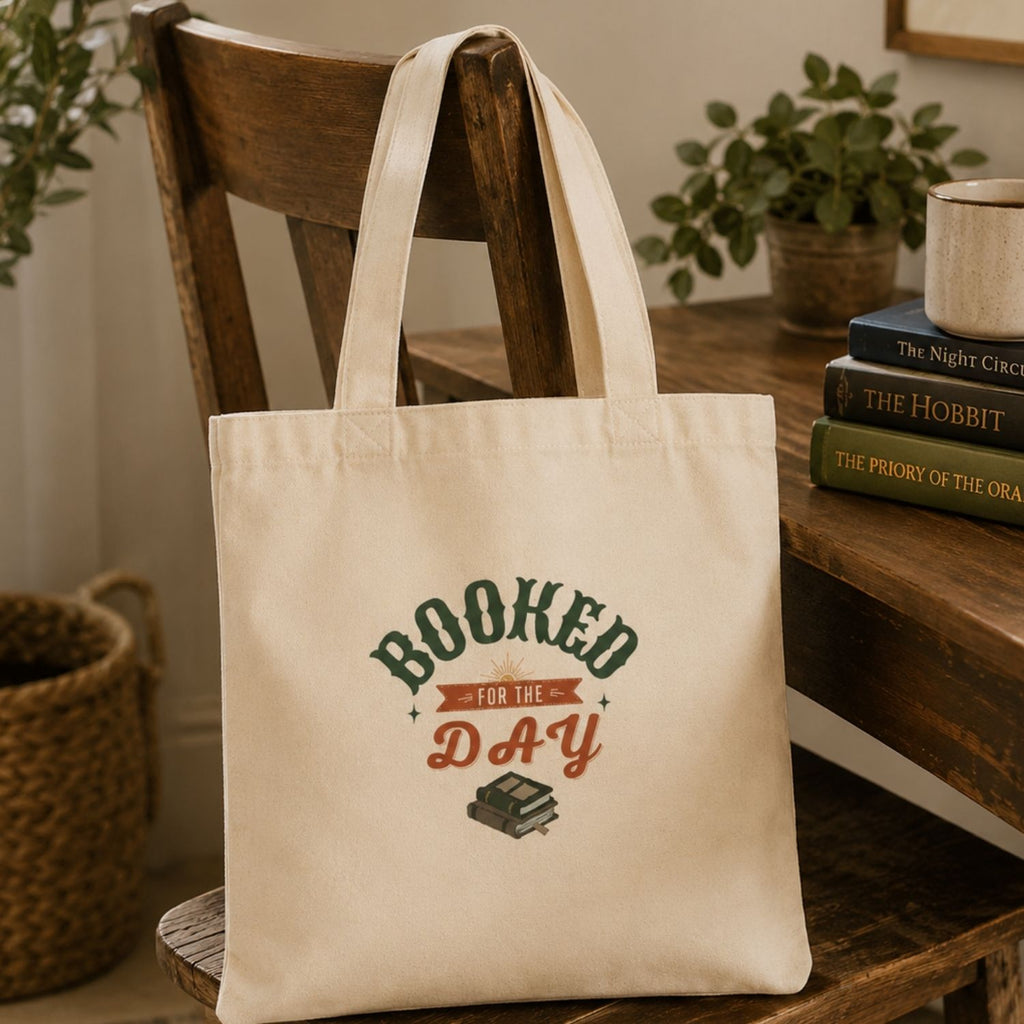 “Booked for the Day” Book Lover Tote Bag