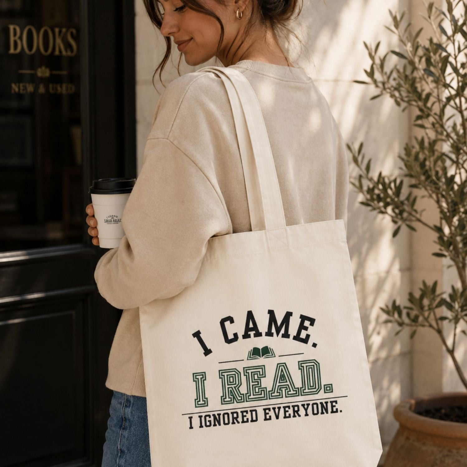 “I Came. I Read. I Ignored Everyone.” Book Lover Tote Bag