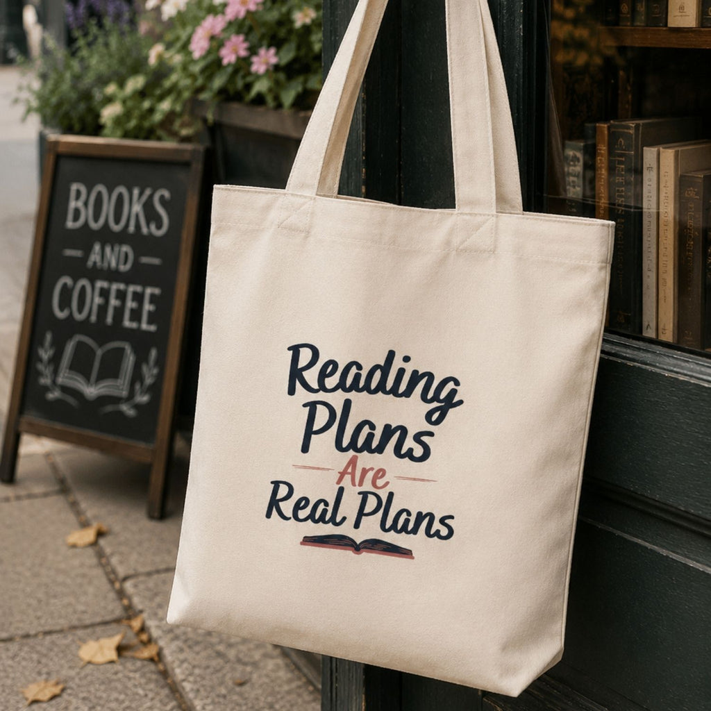 “Reading Plans Are Real Plans” Book Lover Tote Bag