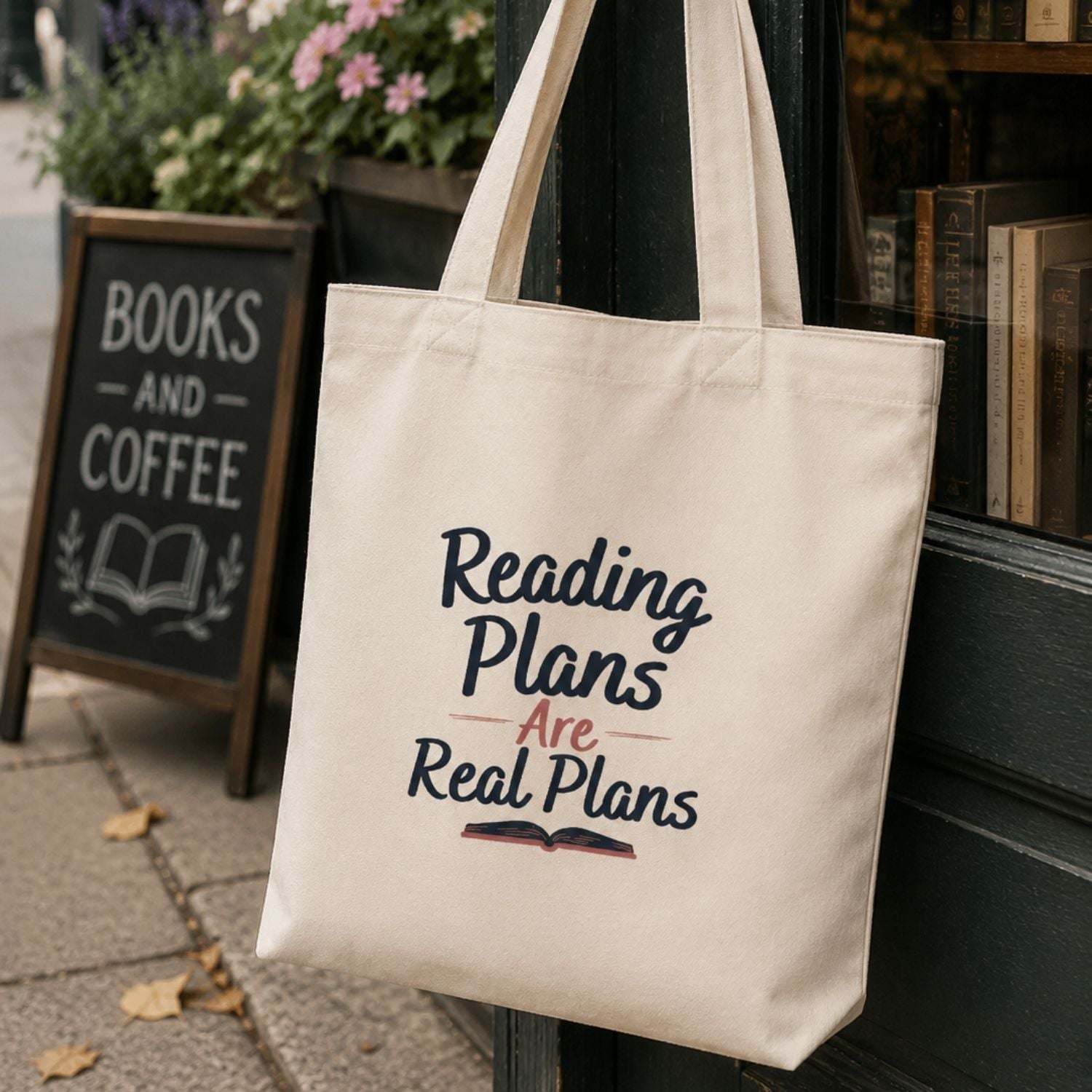 “Reading Plans Are Real Plans” Book Lover Tote Bag