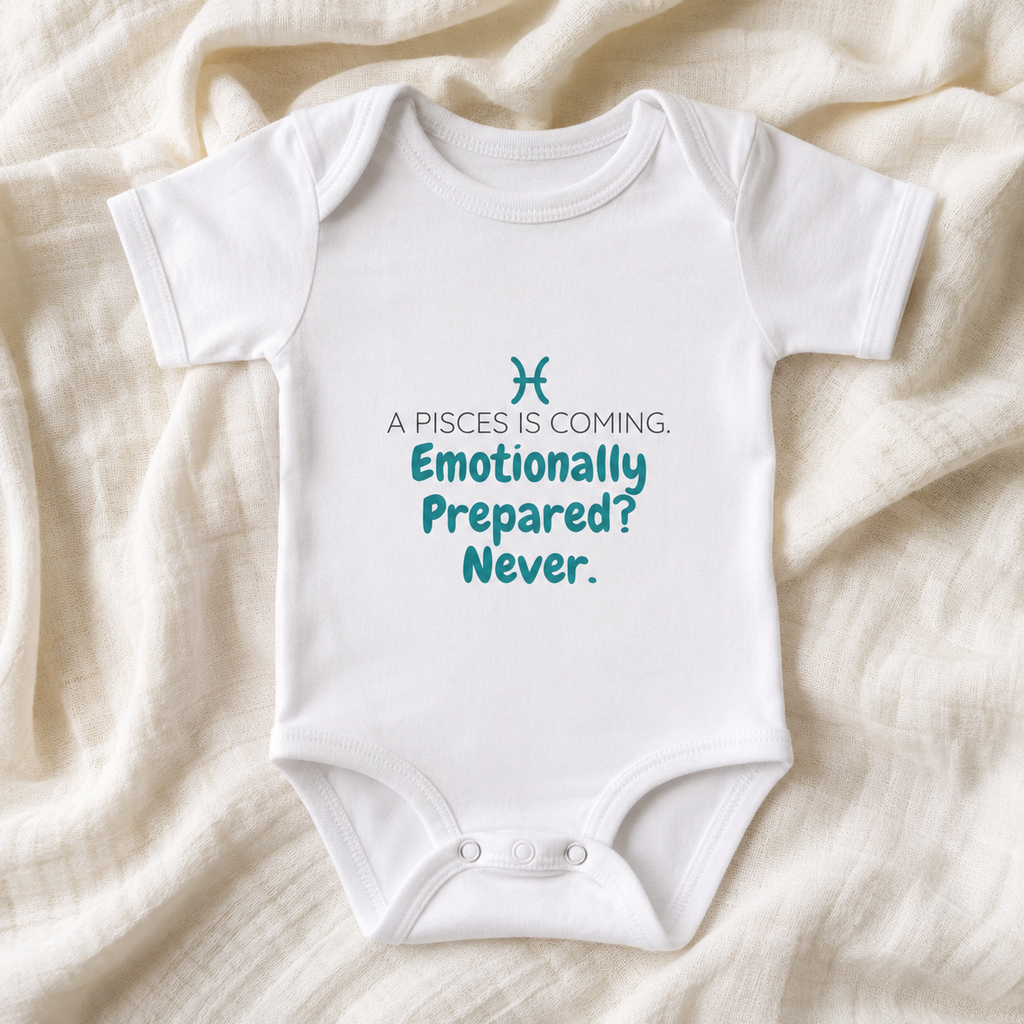 Pisces "Emotionally Prepared (Never)" Baby Bodysuit