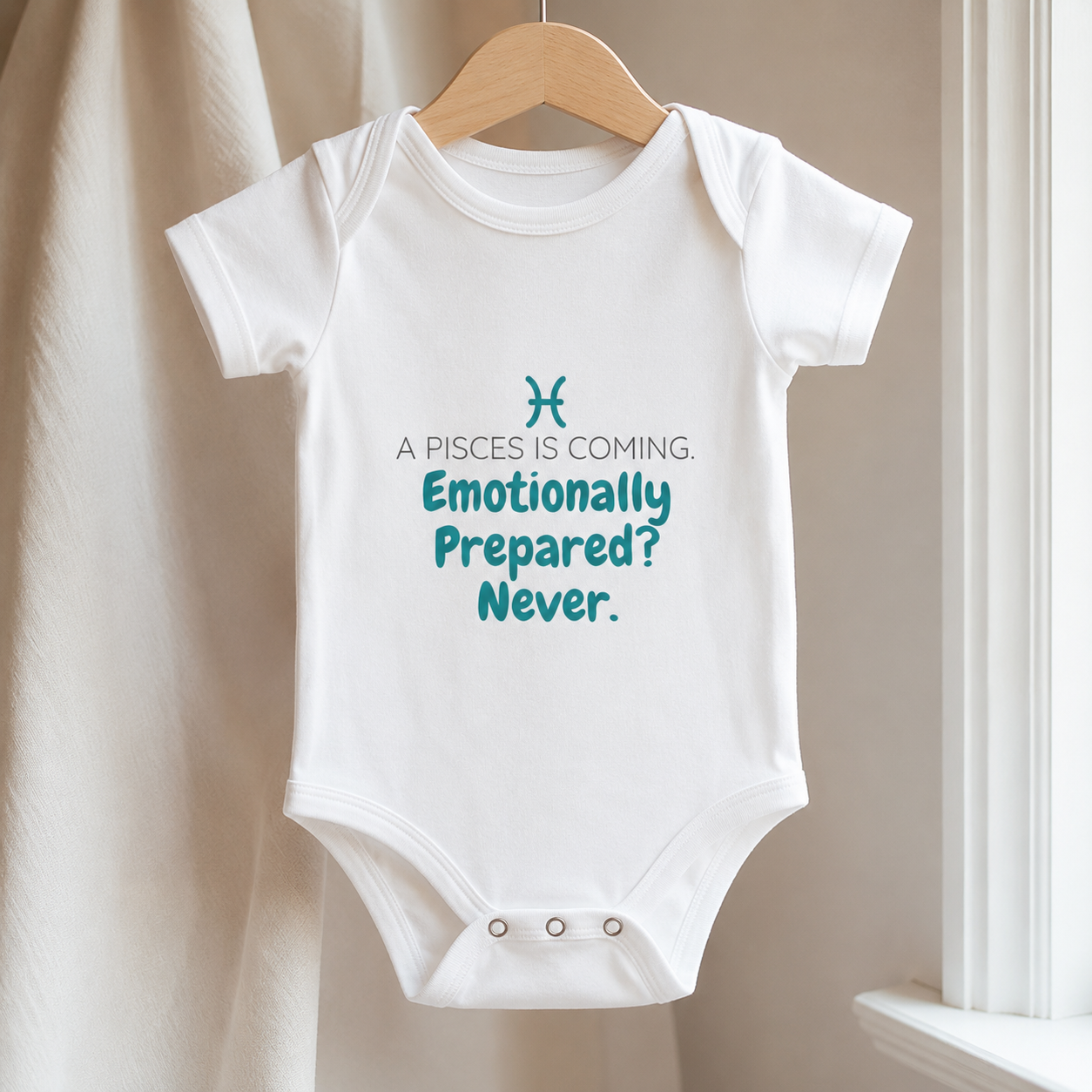 Pisces "Emotionally Prepared (Never)" Baby Bodysuit