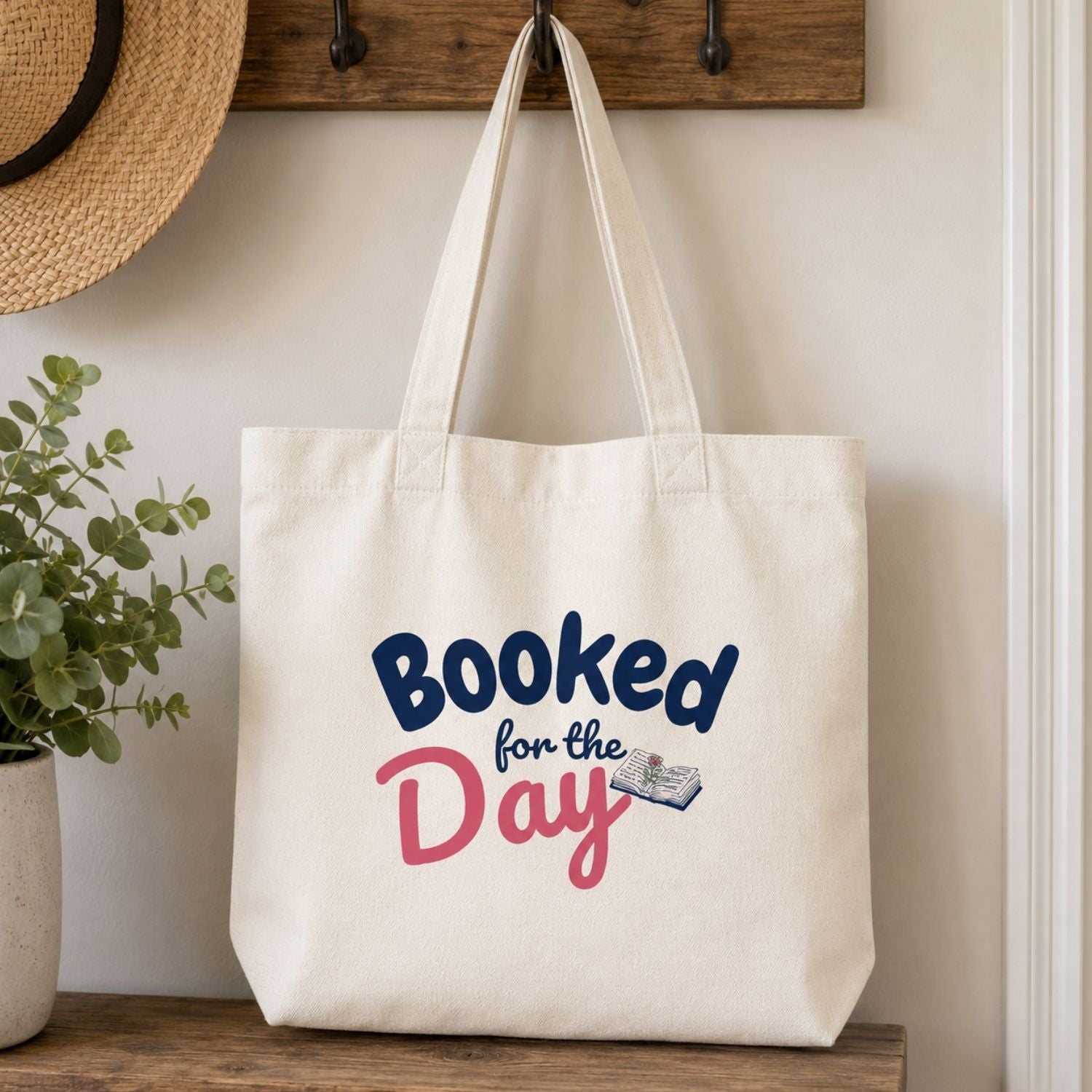 “Booked for the Day” Book Lover Tote Bag