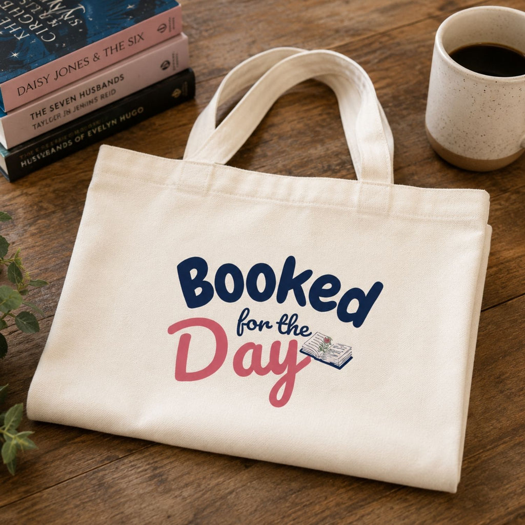 “Booked for the Day” Book Lover Tote Bag