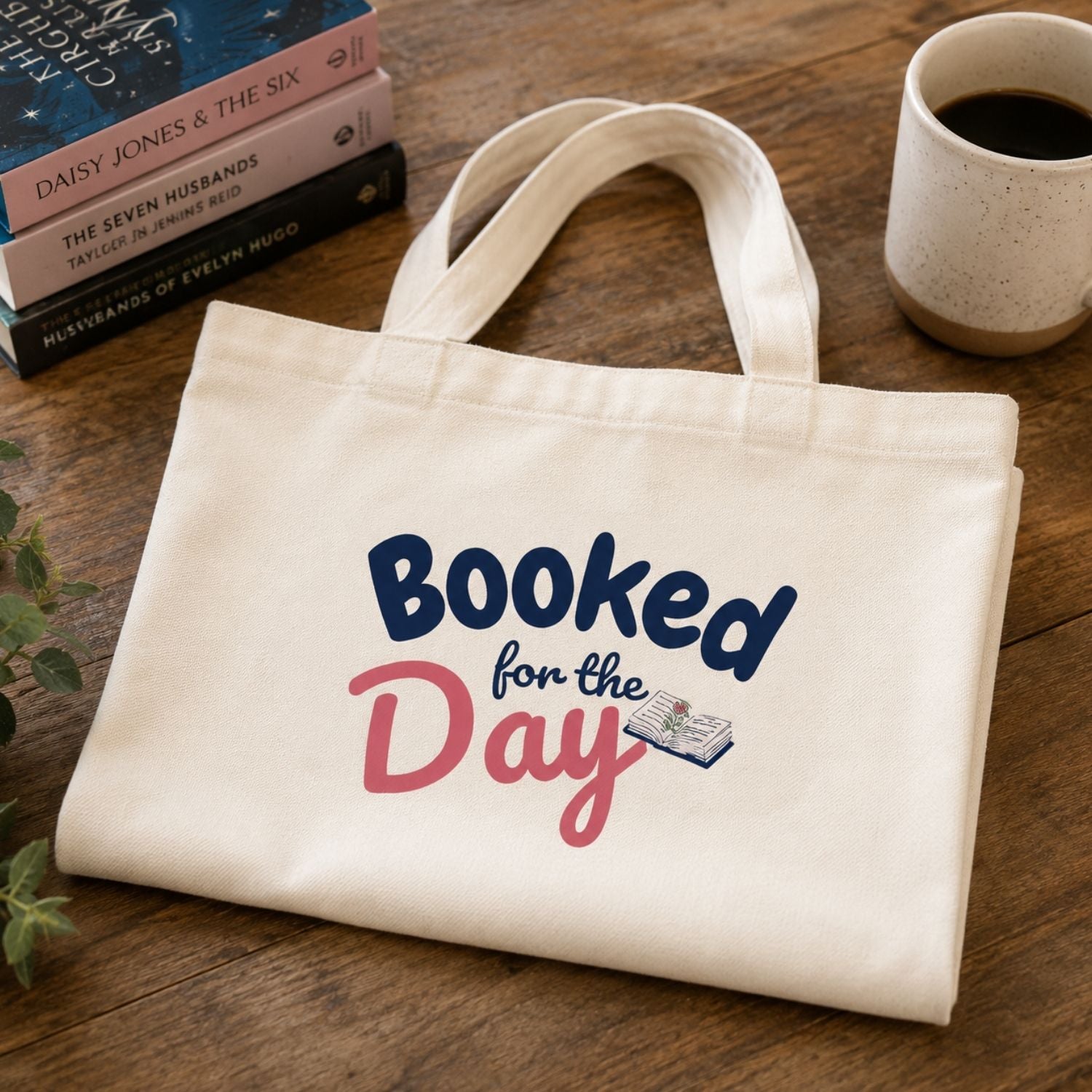 “Booked for the Day” Book Lover Tote Bag