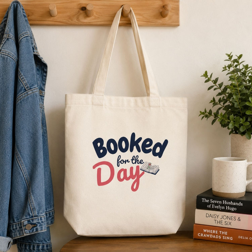 “Booked for the Day” Book Lover Tote Bag
