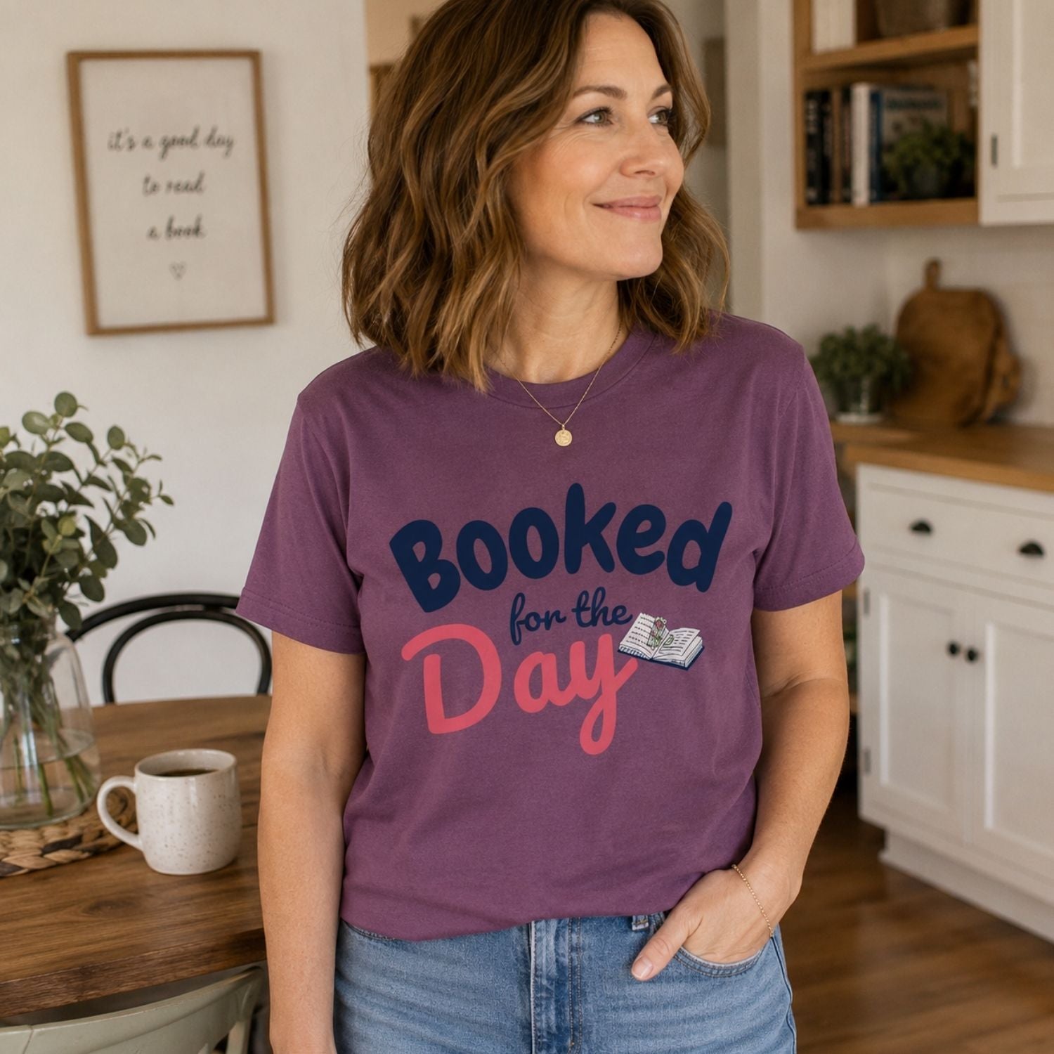 “Booked for the Day” Funny Reading Lover T-Shirt