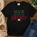 “Main Character Energy: Library Edition” Funny Reading Lover T-Shirt