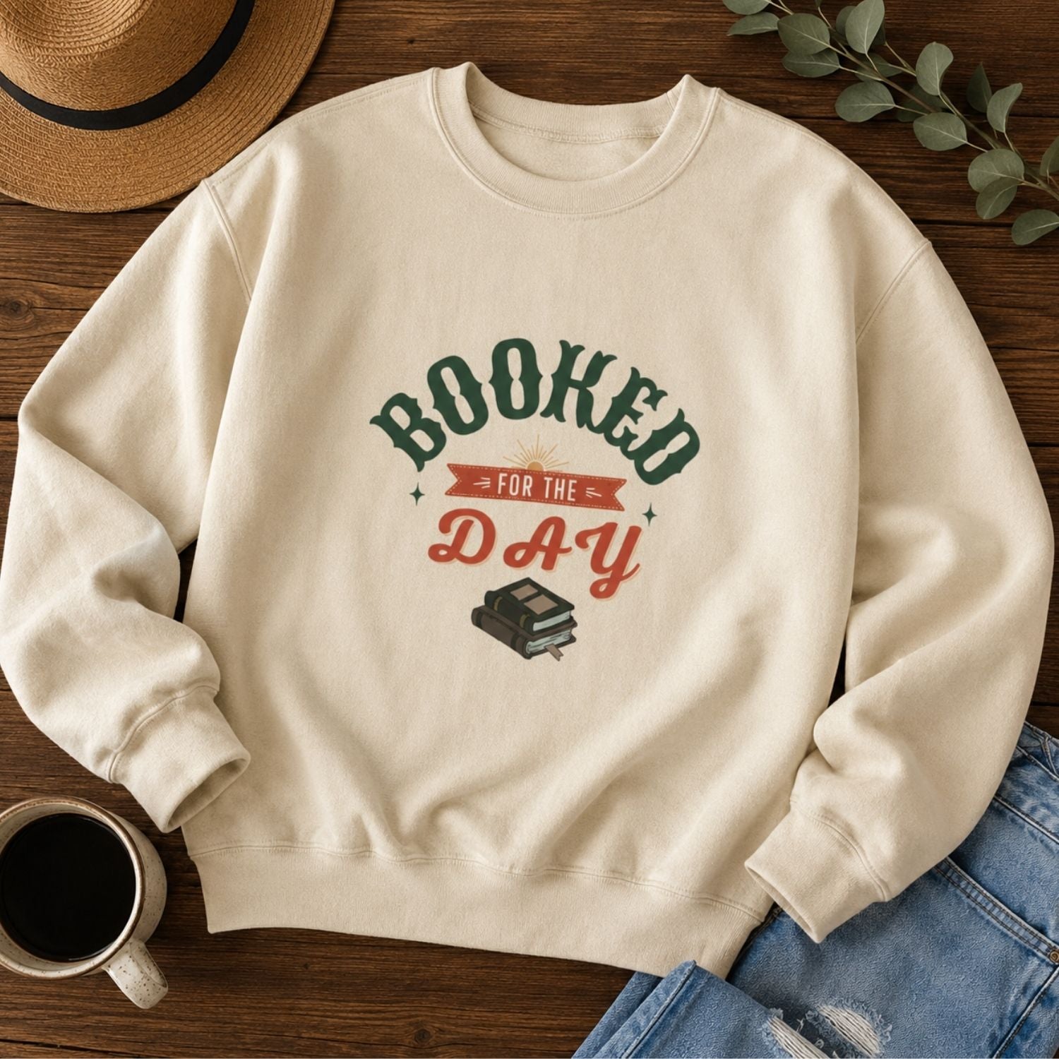 “Booked for the Day” Cozy Reader Sweatshirt