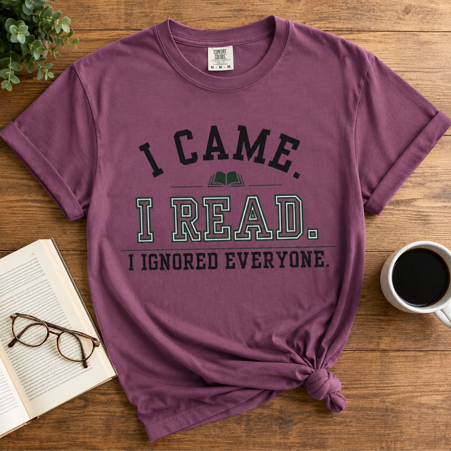 “I Came. I Read. I Ignored Everyone.” Funny Reading Lover T-Shirt