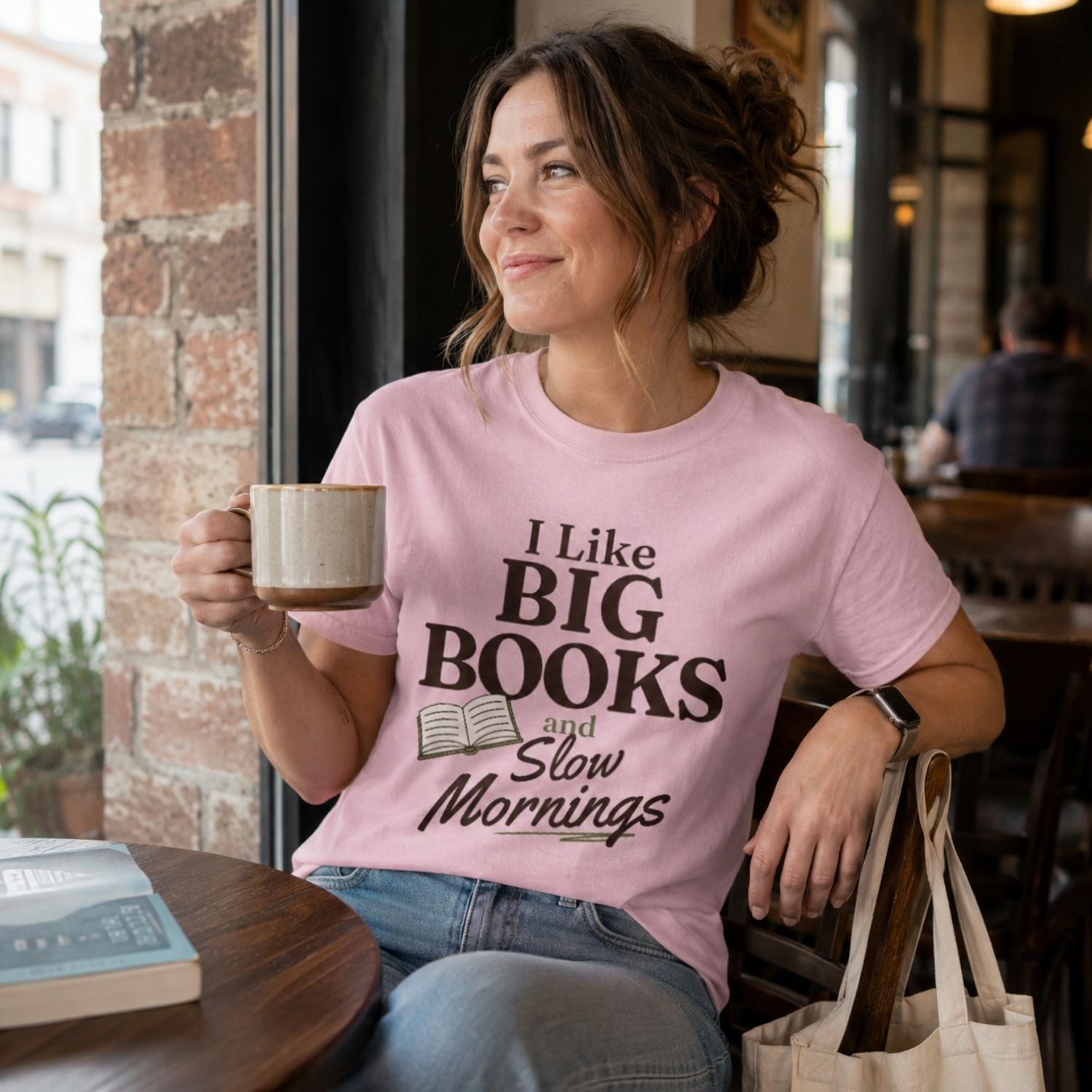 “I Like Big Books and Slow Mornings” Funny Reading Lover T-Shirt