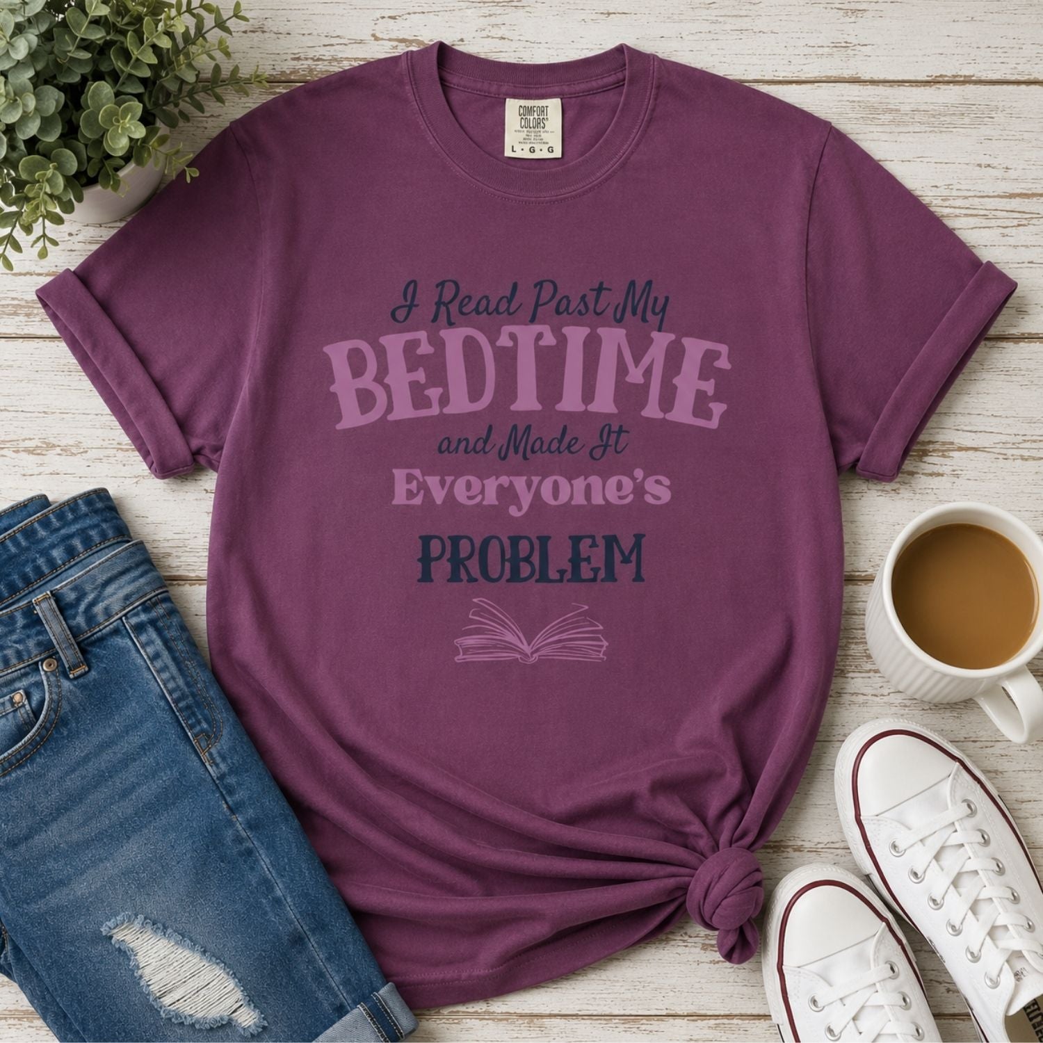 “Booked for the Day” Funny Reading Lover T-Shirt