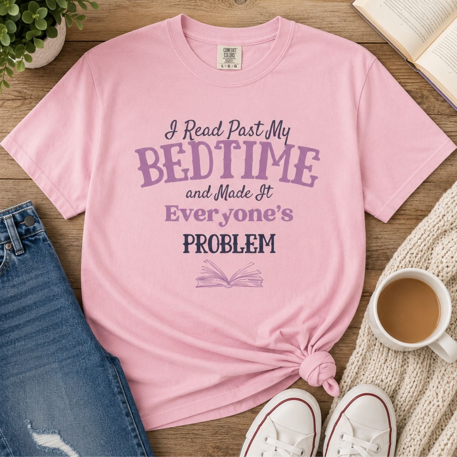 “Booked for the Day” Funny Reading Lover T-Shirt