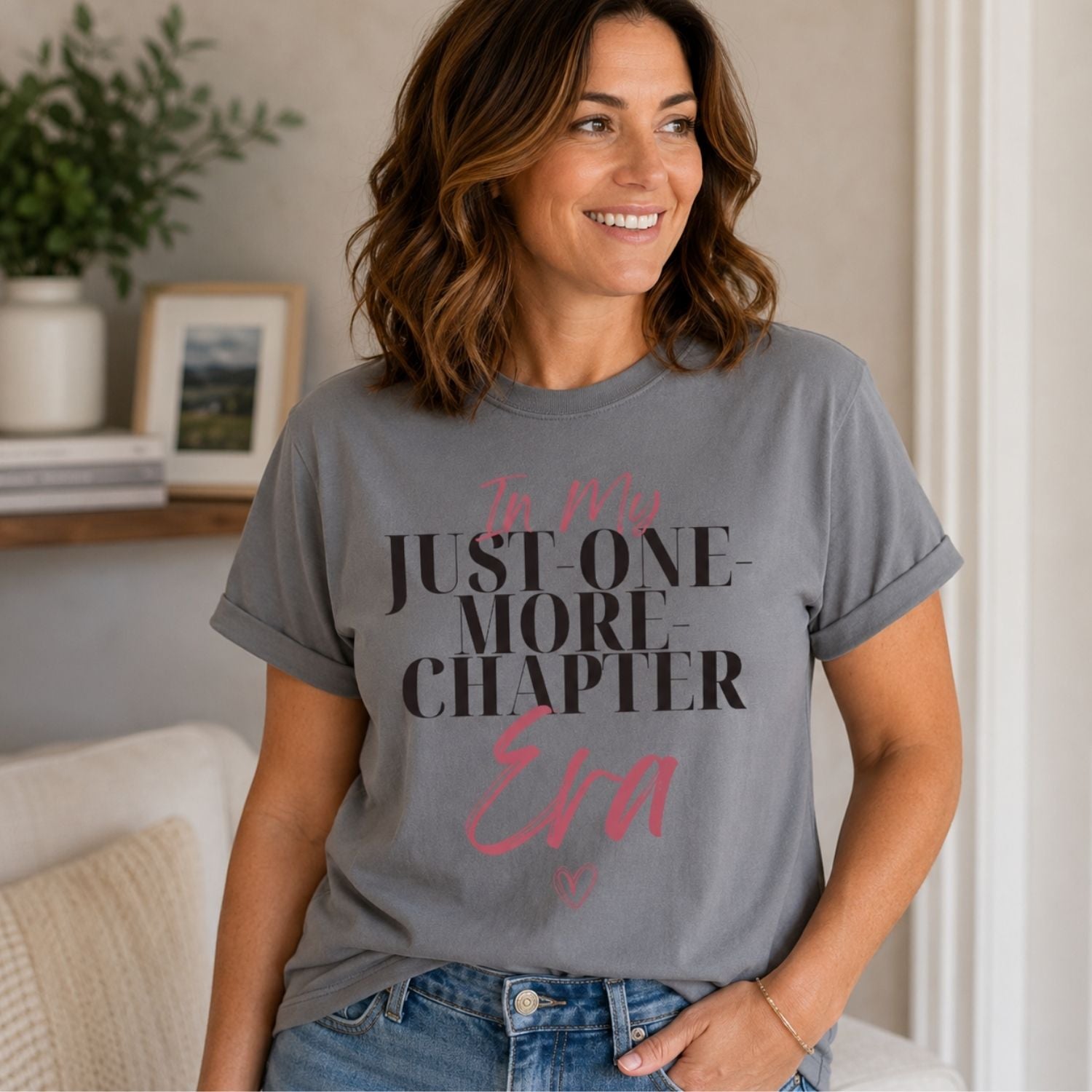 “In My Just-One-More-Chapter Era” Funny Reading Lover T-Shirt