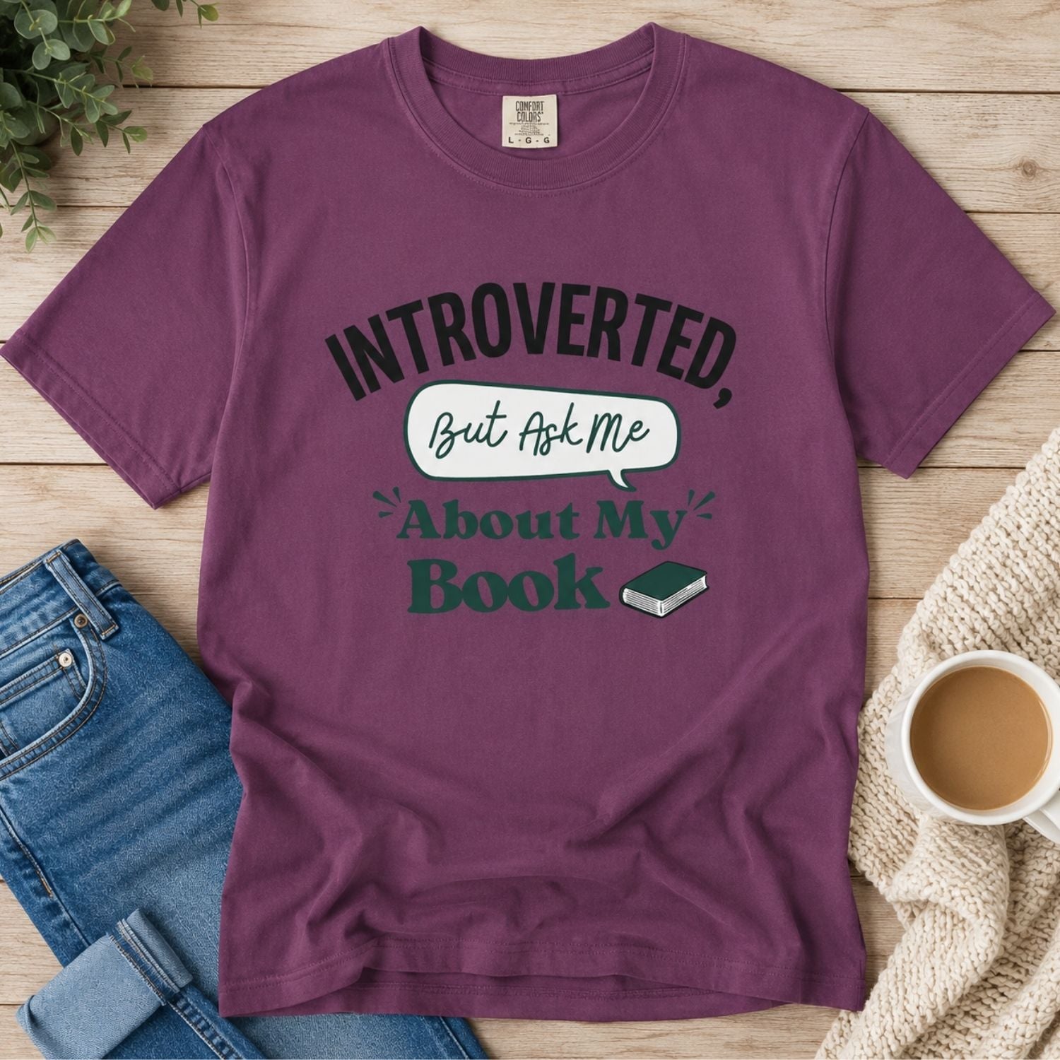 “Introverted but Ask Me About My Book” Funny Reading Lover T-Shirt