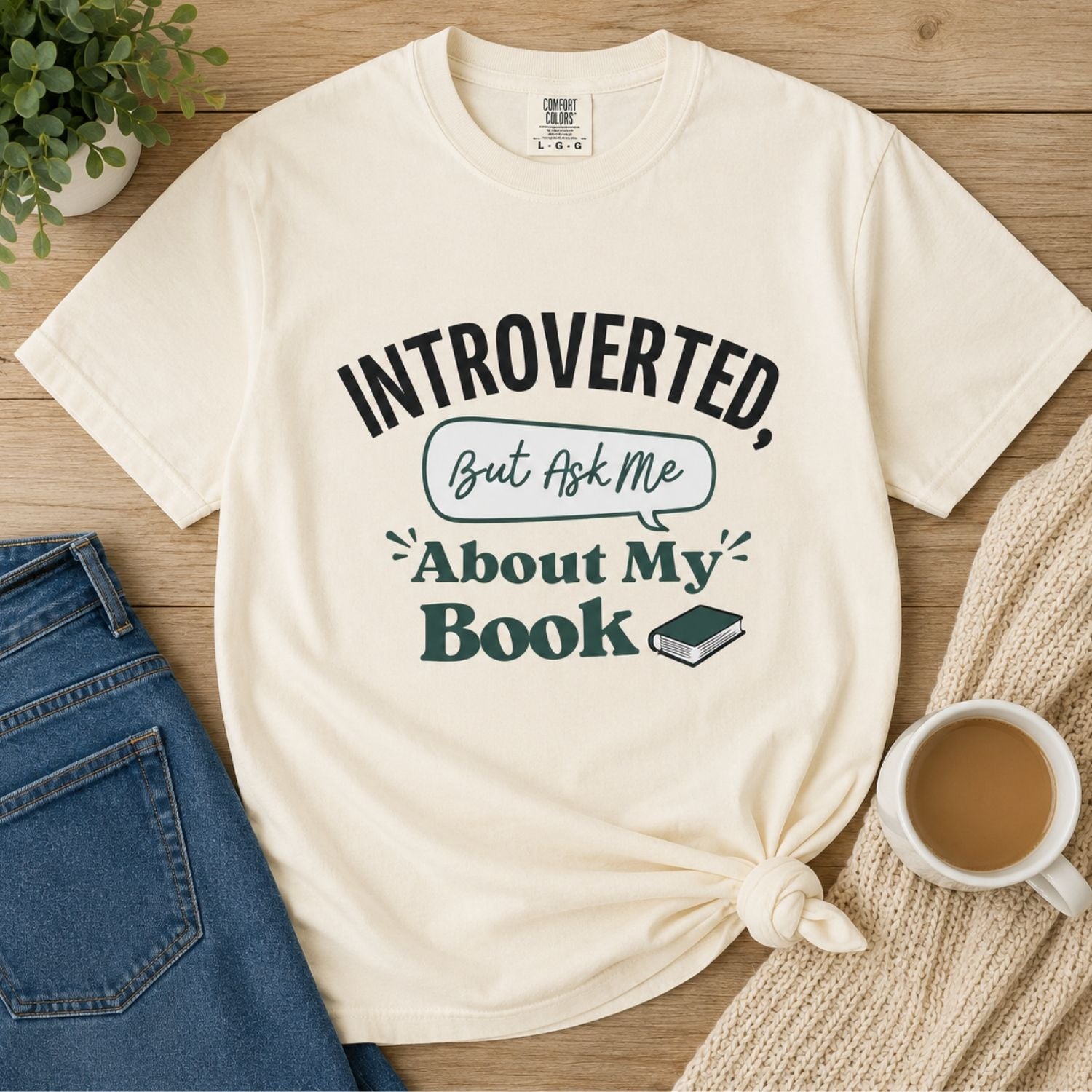 “Introverted but Ask Me About My Book” Funny Reading Lover T-Shirt