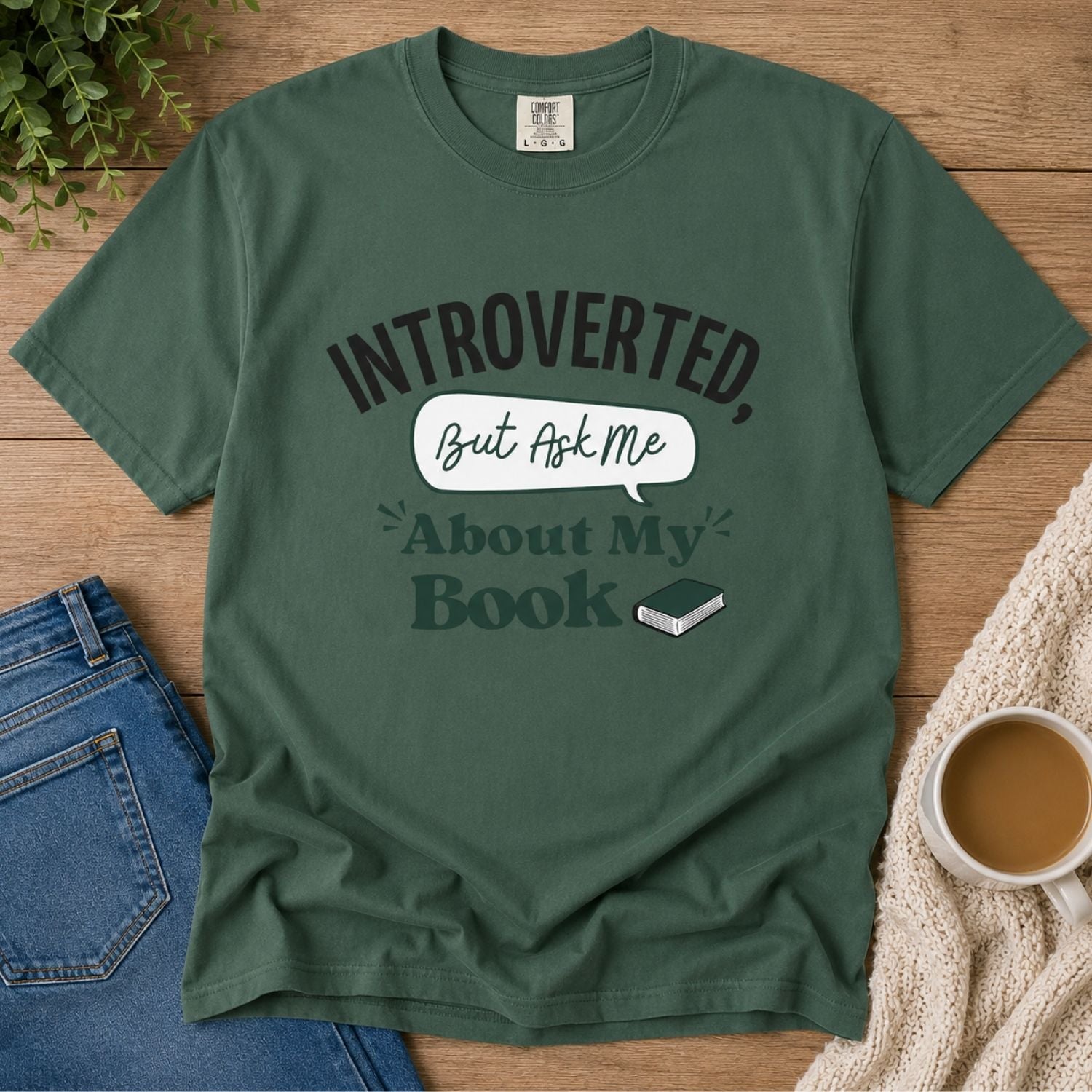 “Introverted but Ask Me About My Book” Funny Reading Lover T-Shirt