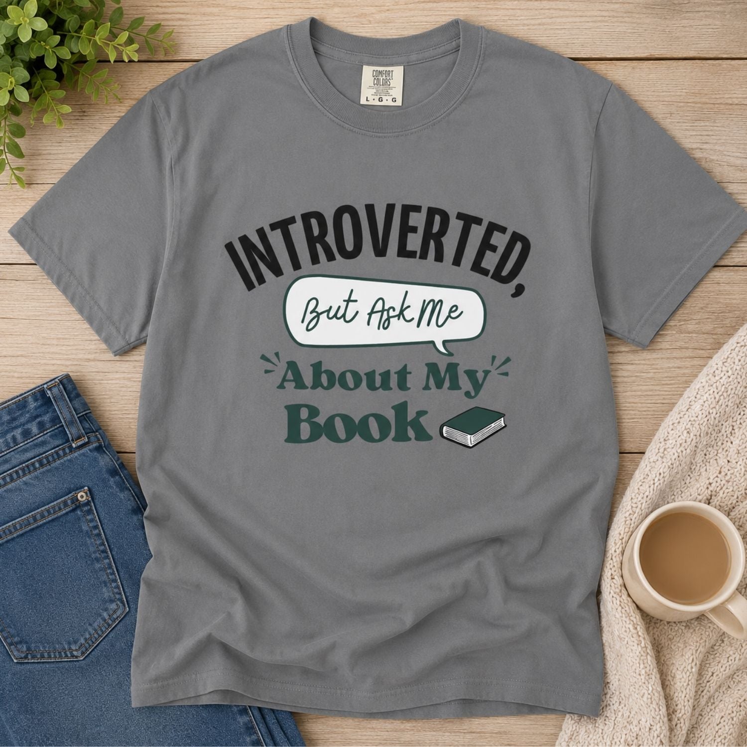 “Introverted but Ask Me About My Book” Funny Reading Lover T-Shirt