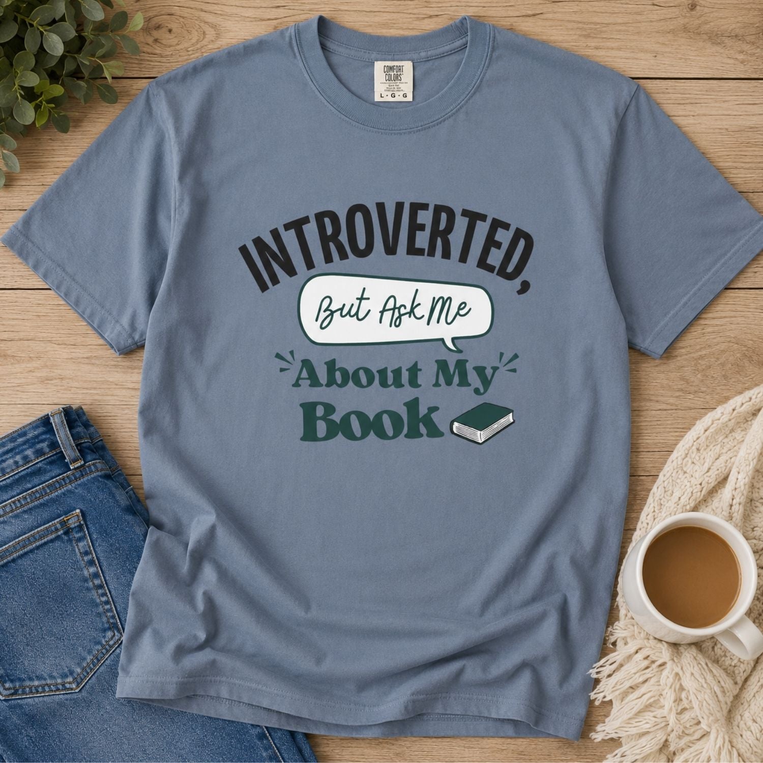 “Introverted but Ask Me About My Book” Funny Reading Lover T-Shirt