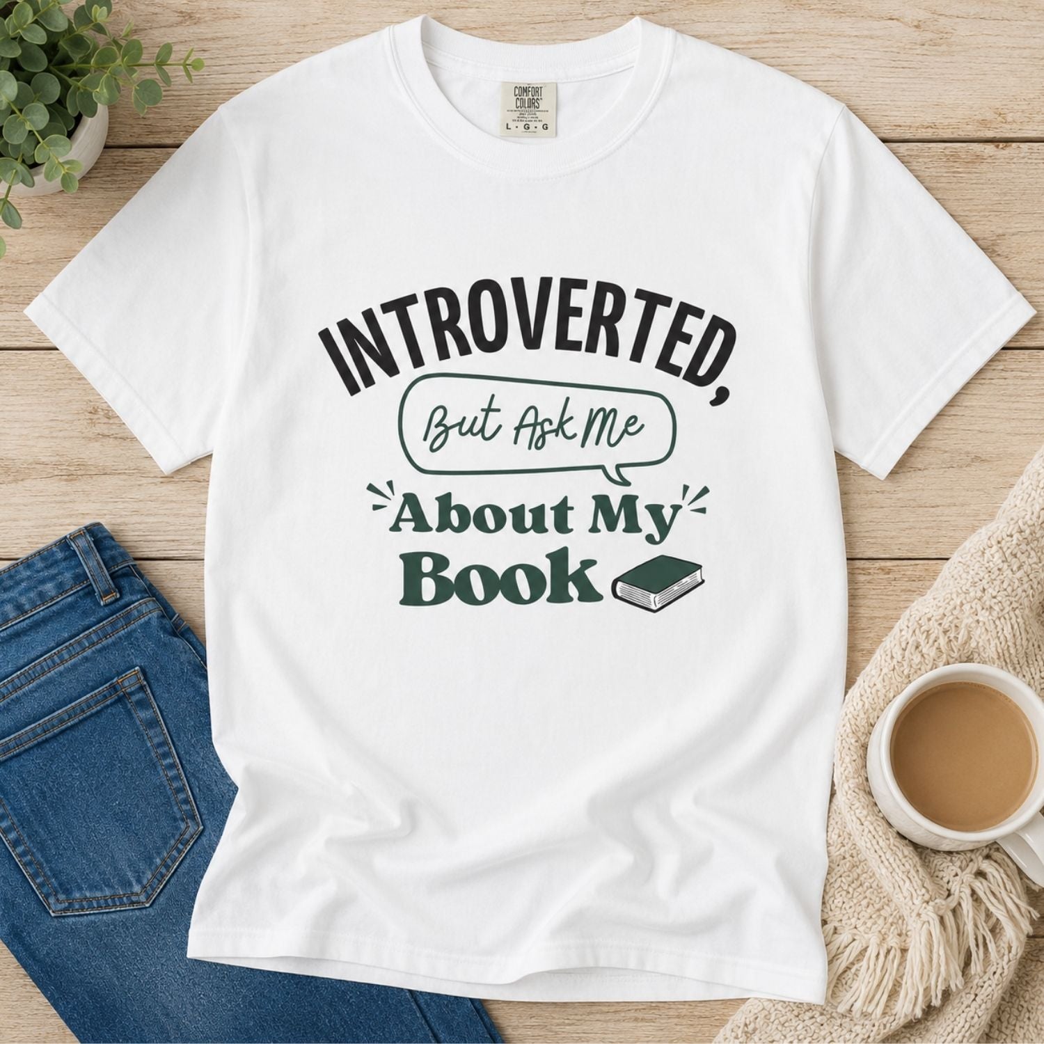“Introverted but Ask Me About My Book” Funny Reading Lover T-Shirt