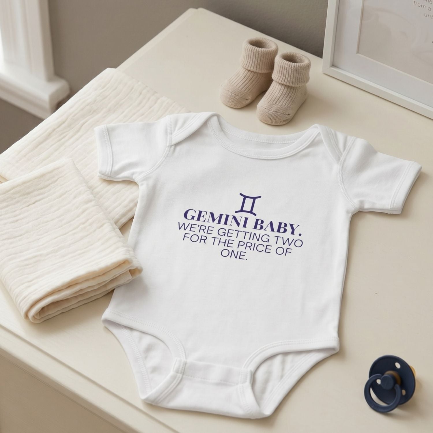 Gemini "Two for the Price of One" Baby Bodysuit
