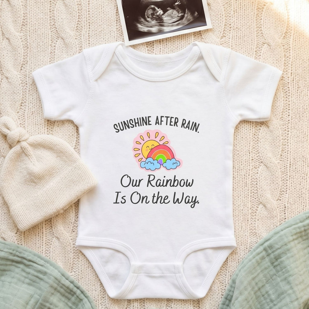 "Sunshine After the Rain" Rainbow Baby Bodysuit