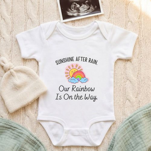 "Sunshine After the Rain" Rainbow Baby Bodysuit