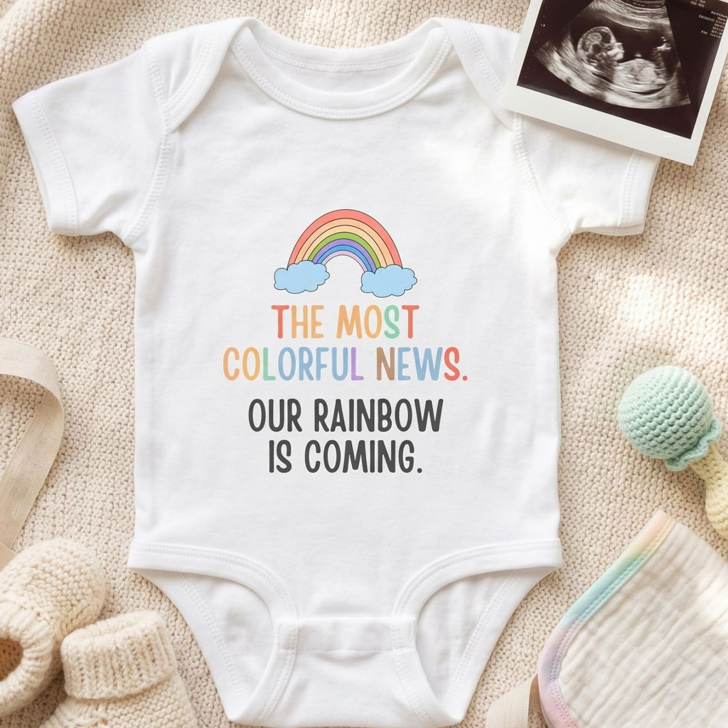 "The Most Colorful News" Rainbow Baby Bodysuit