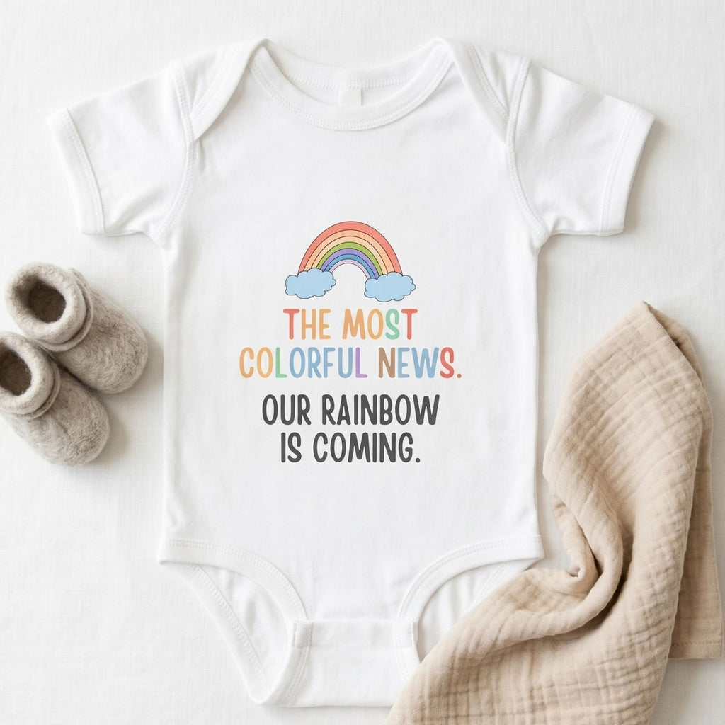 "The Most Colorful News" Rainbow Baby Bodysuit