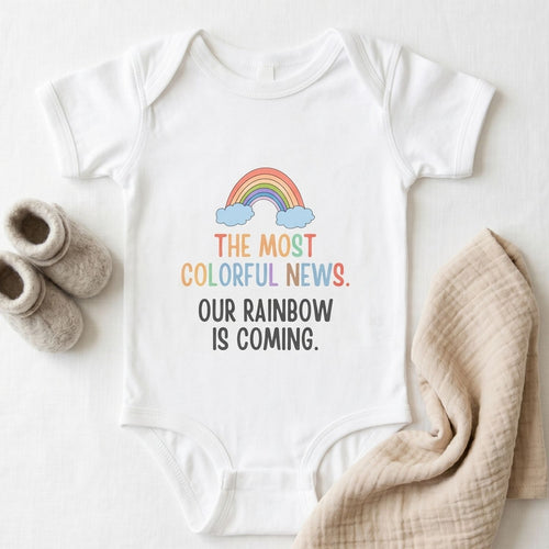 "The Most Colorful News" Rainbow Baby Bodysuit