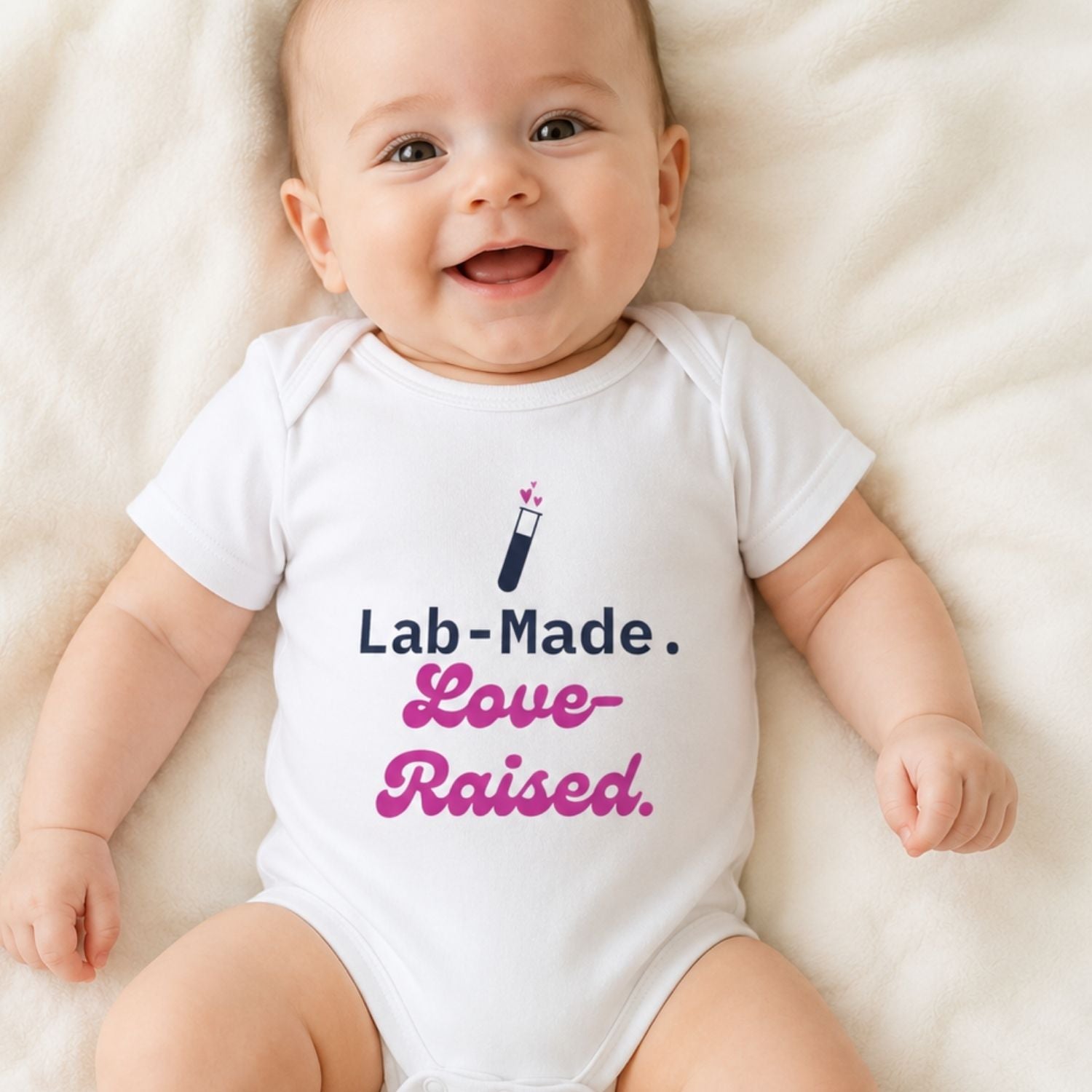 IVF "Lab-Made, Love-Raised" Baby Bodysuit