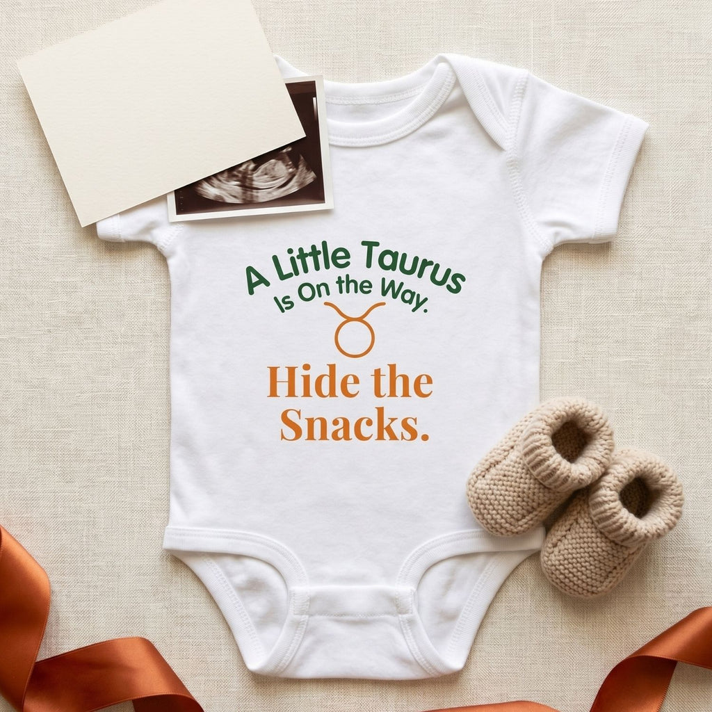 Taurus "Little Taurus On the Way" Baby Bodysuit