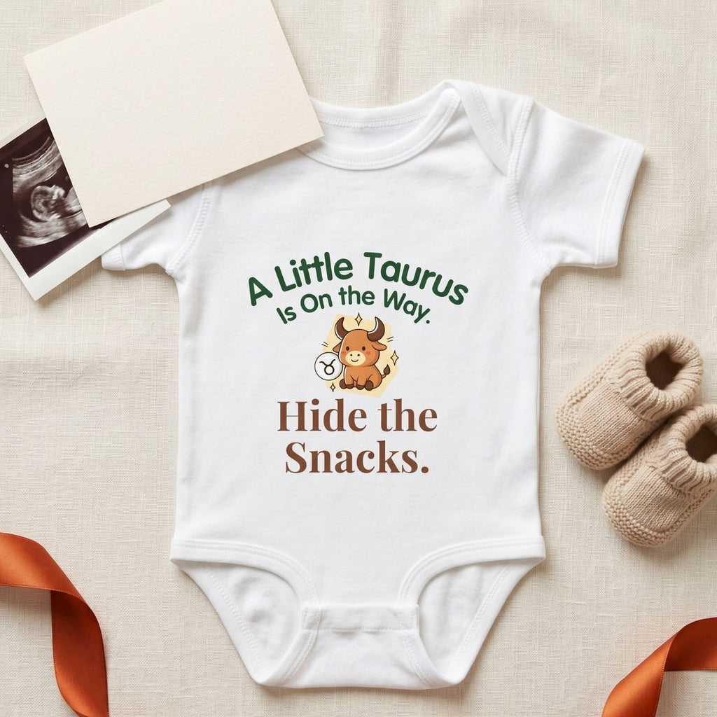 Taurus "Little Taurus On the Way" Baby Bodysuit