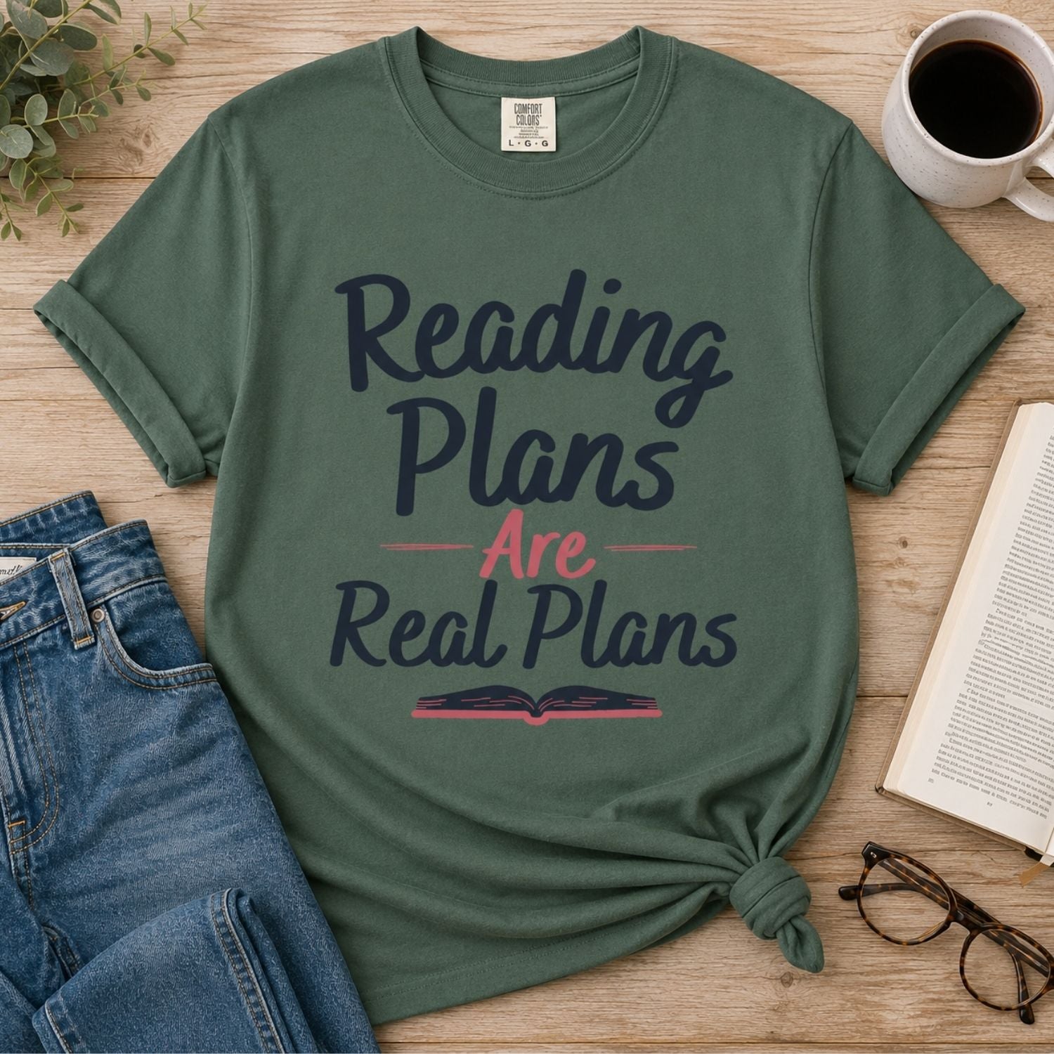 “Reading Plans Are Real Plans” Funny Reading Lover T-Shirt