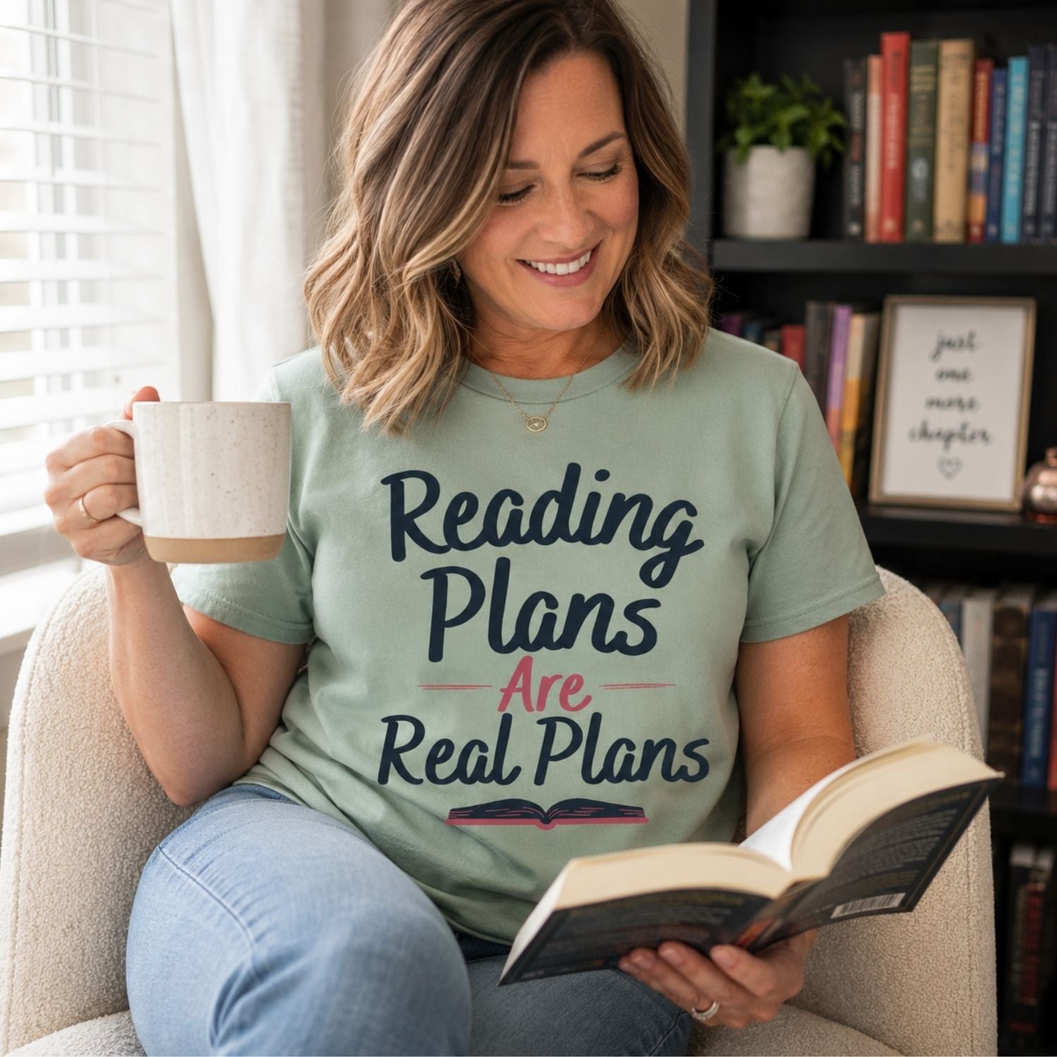 “Reading Plans Are Real Plans” Funny Reading Lover T-Shirt